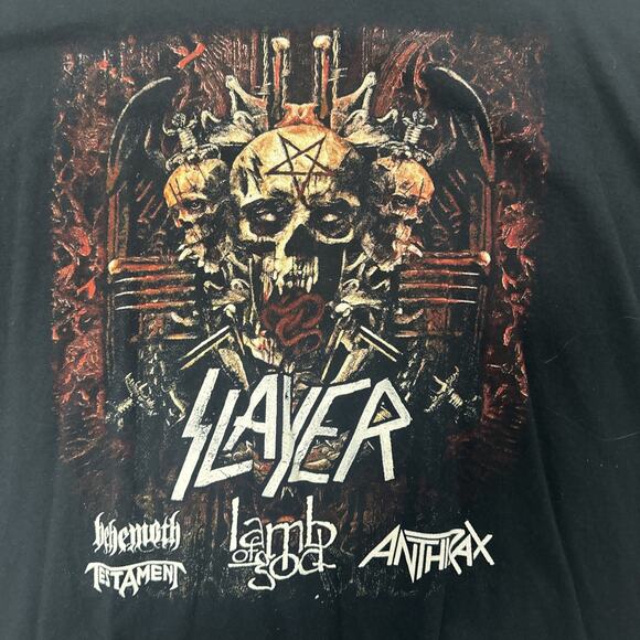 Slayer 2018 The Final Tour USA Shirt 2XL Lamb Of God Testament Anthrax Behemoth - Picture 2 of 5